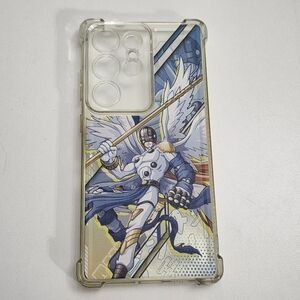Samsung Galaxy S25 Ultra Clear Plastic Digimon Angemon Phone Case PRE-OWNED